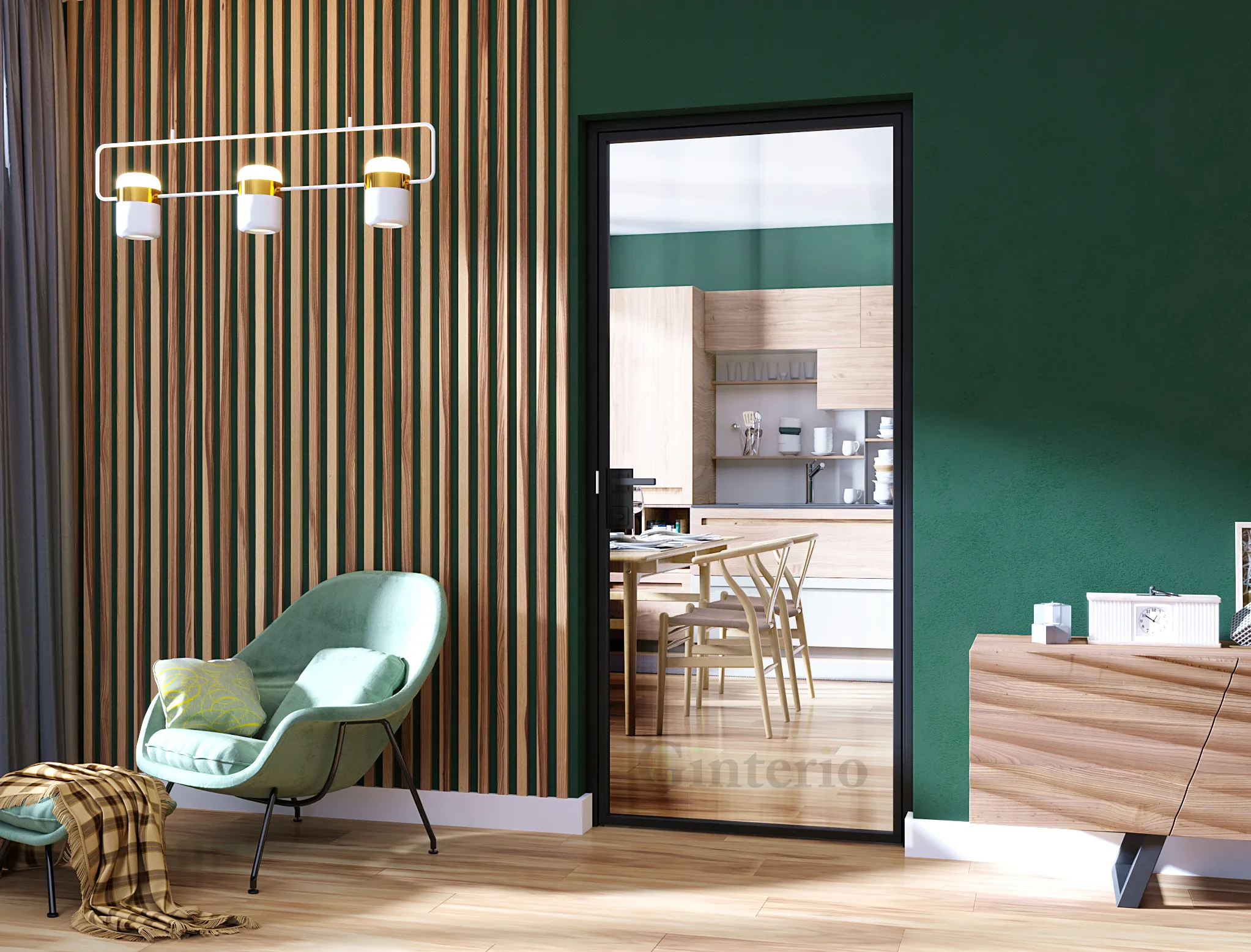 Зеркальная межкомнатная дверь MIRROR-05 Gintereo. Заказать и купить стеклянную дверь из зеркал в Москве, Санкт-Петербурге