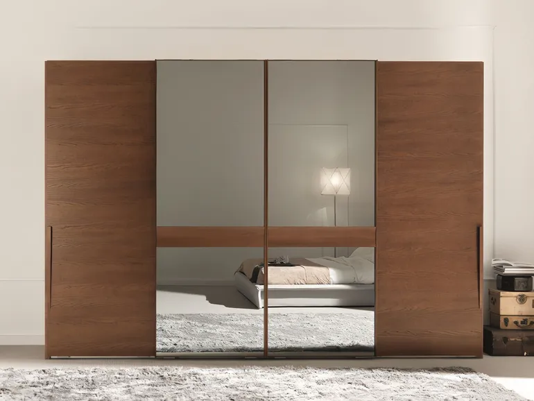 Беспрофильная деревянная дверь для шкафа-купе WOOD-01 от Gintereo. Заказать и купить дверь из дерева, шпона для шкафа-купе