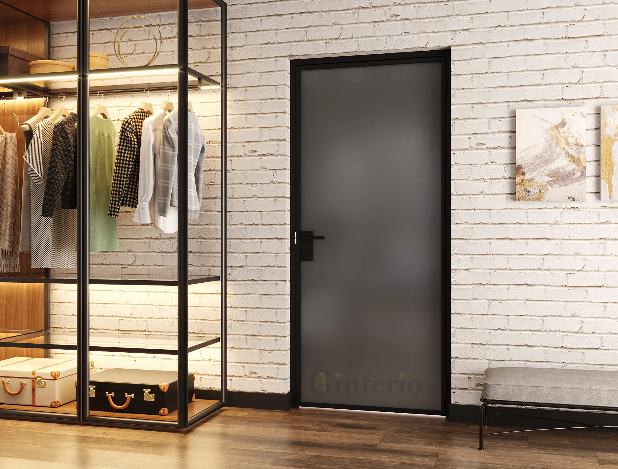 Стеклянная матовая межкомнатная дверь Gintereo. Купить и заказать входную дверь из стекла в Москве, СПБ по доступной цене