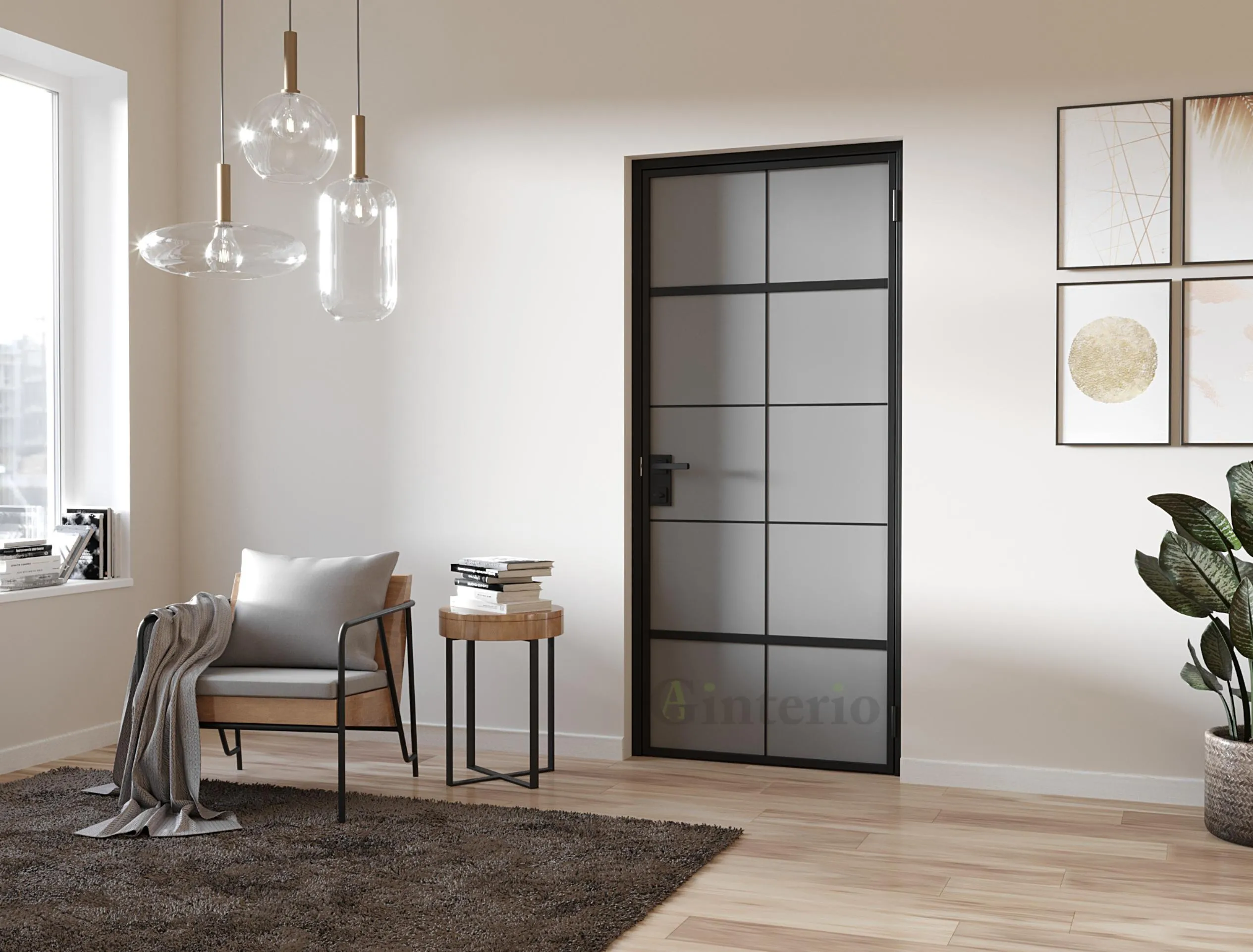 Стеклянная матовая дверь MATTE-01 от производителя Gintereo. Заказать и купить межкомнатную дверь в Москве, Санкт-Петербурге