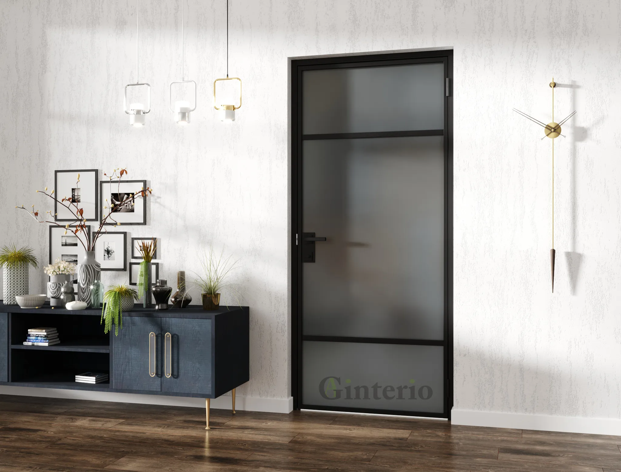 Стеклянная матовая дверь MATTE-03 от производителя Gintereo. Заказать и купить межкомнатную дверь в Москве, Санкт-Петербурге