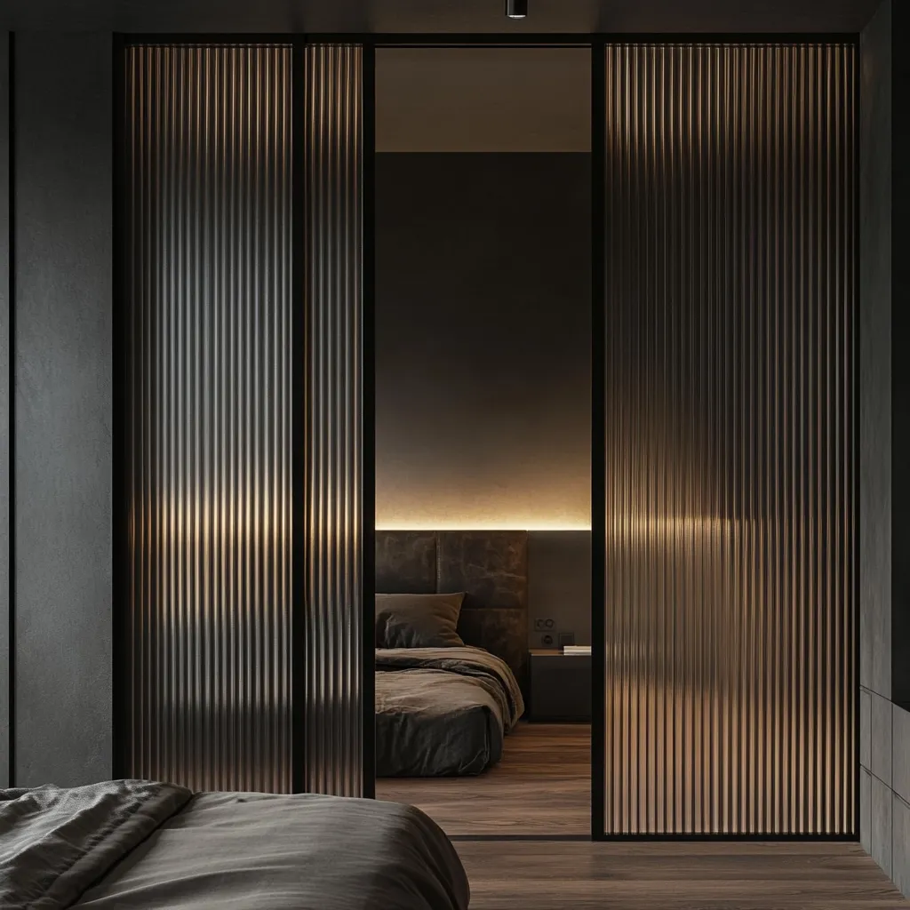 Раздвижная стеклянная межкомнатная перегородка Gintereo SLIDE-07 лофт. Заказать и купить перегородку из стекла в Москве 