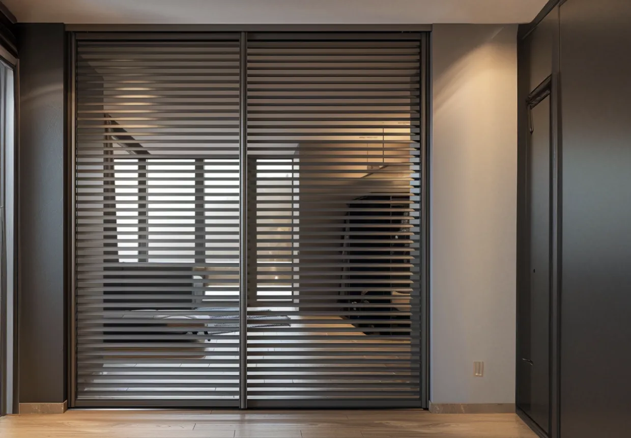 Раздвижная реечная межкомнатная перегородка в стиле лофт от Gintereo. Заказать и купить перегородку из реек в Москве, СПБ