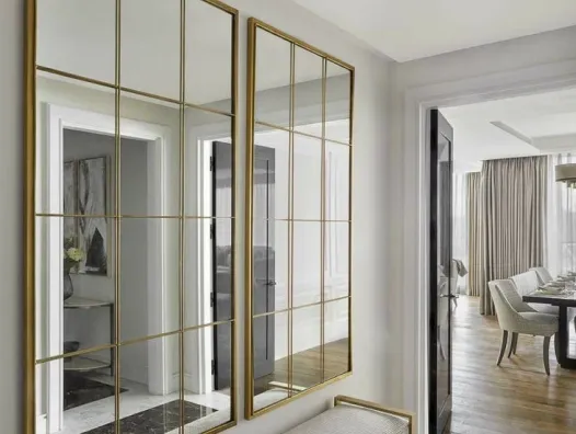 Купить зеркало в стиле лофт LOFT-04 в прихожую, спальню, ванну от компании Gintereo. Настенное лофт зеркало под заказ