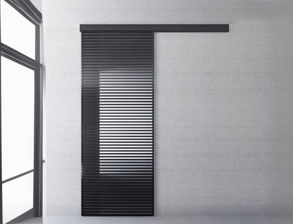 Стеклянная реечная дверь LATTICE-04 от компании Gintereo. Заказать и купить межкомнатную дверь со стеклом в Москве, СПБ