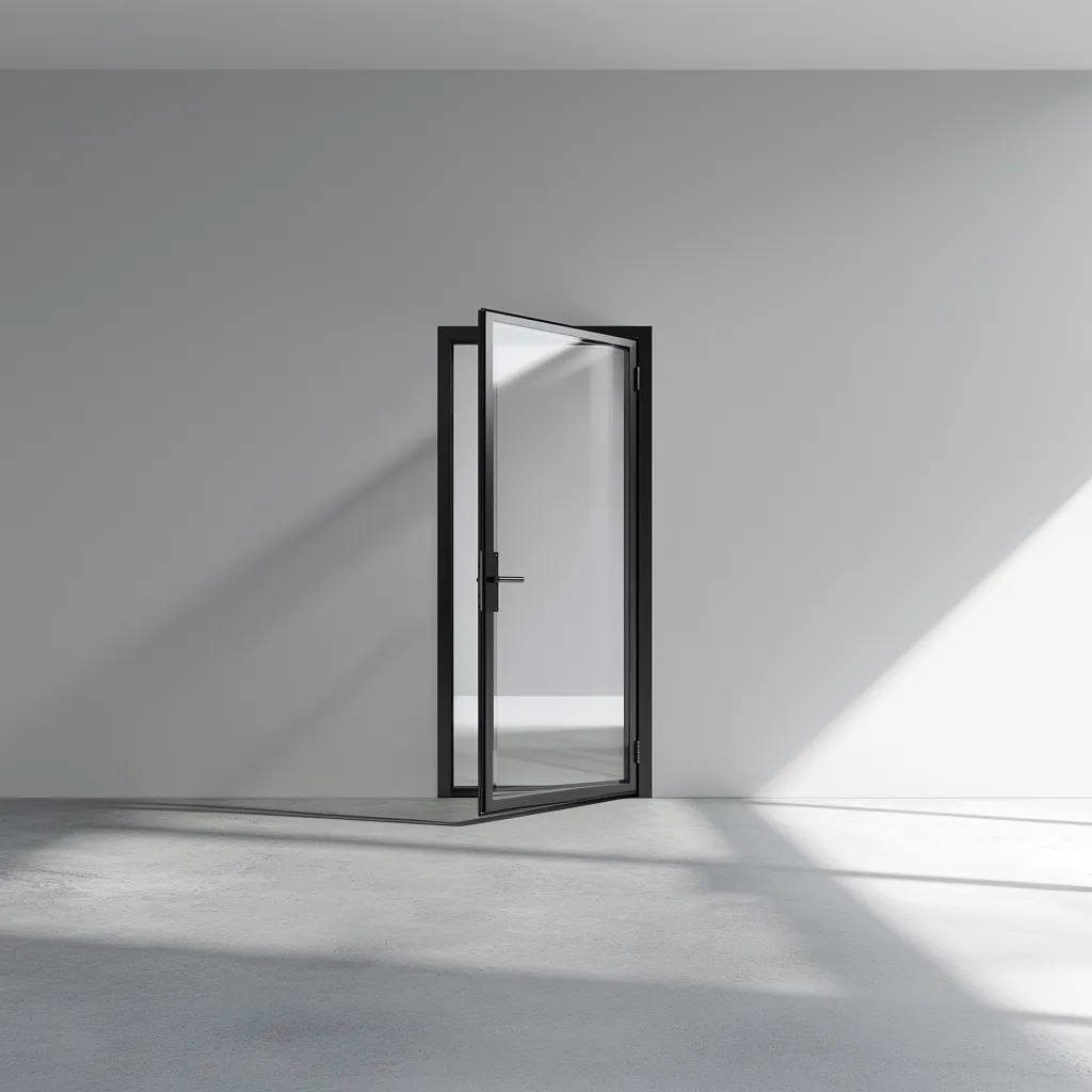 Скрытая стеклянная дверь в стиле лофт от Gintereo. Заказать и купить прозрачные инвизбл двери скрытого монтажа в Москве, СПБ